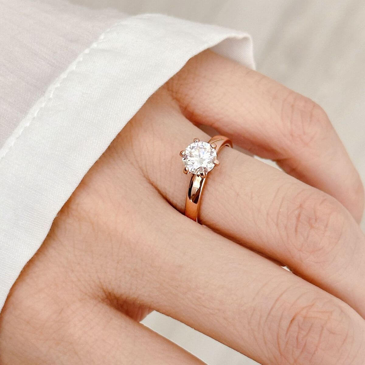 Anillo Olivia moisanita 1.0ct con certificado GRA - Imagen 8