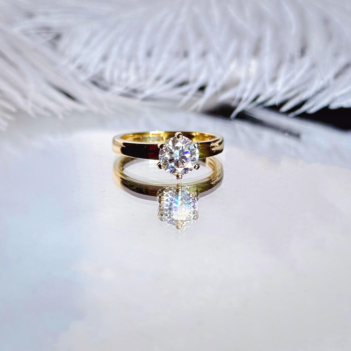 Anillo Olivia moisanita 1.0ct con certificado GRA - Imagen 3