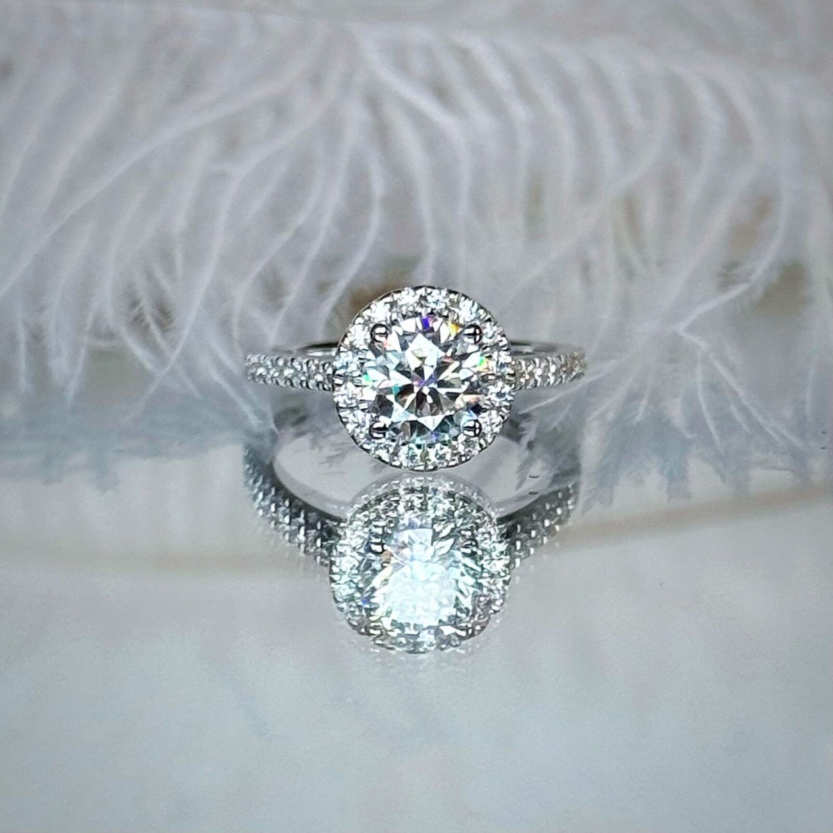 Anillo Marie Antoinette moisanita 1.0ct con certificado GRA - Imagen 4