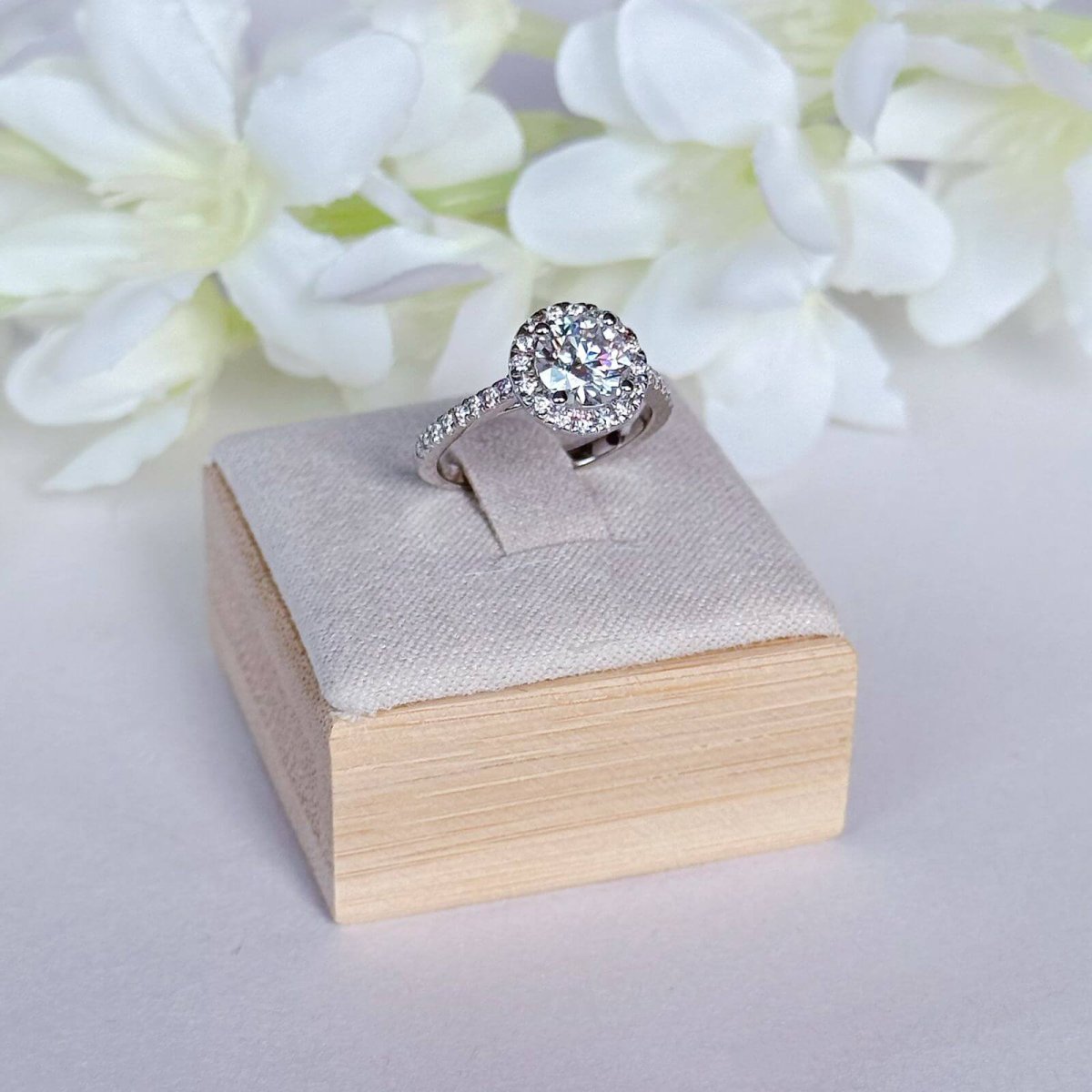 Anillo Marie Antoinette moisanita 1.0ct con certificado GRA - Imagen 5