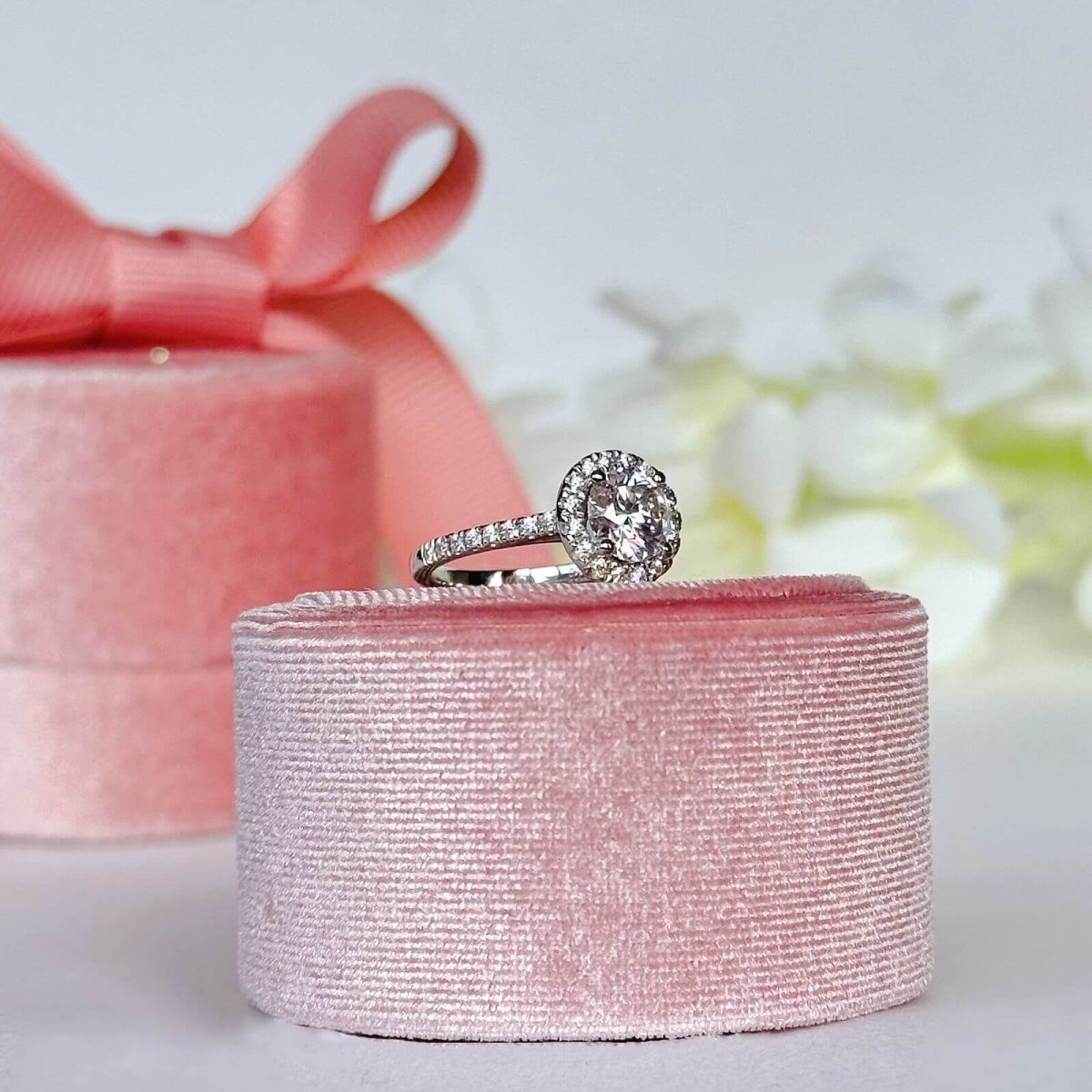 Anillo Marie Antoinette moisanita 1.0ct con certificado GRA - Imagen 6