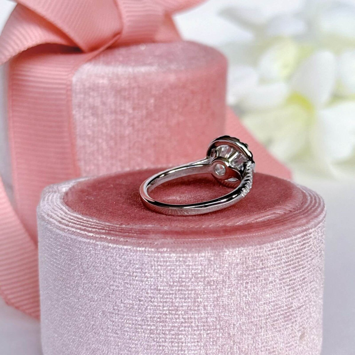 Anillo Marie Antoinette moisanita 1.0ct con certificado GRA - Imagen 7