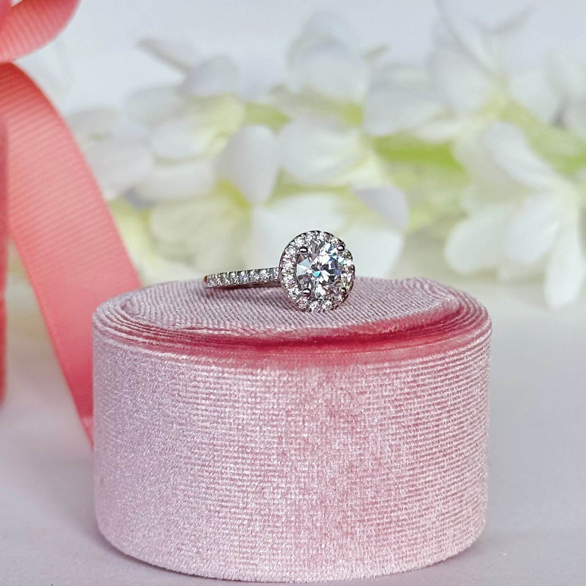 Anillo Marie Antoinette moisanita 1.0ct con certificado GRA - Imagen 8