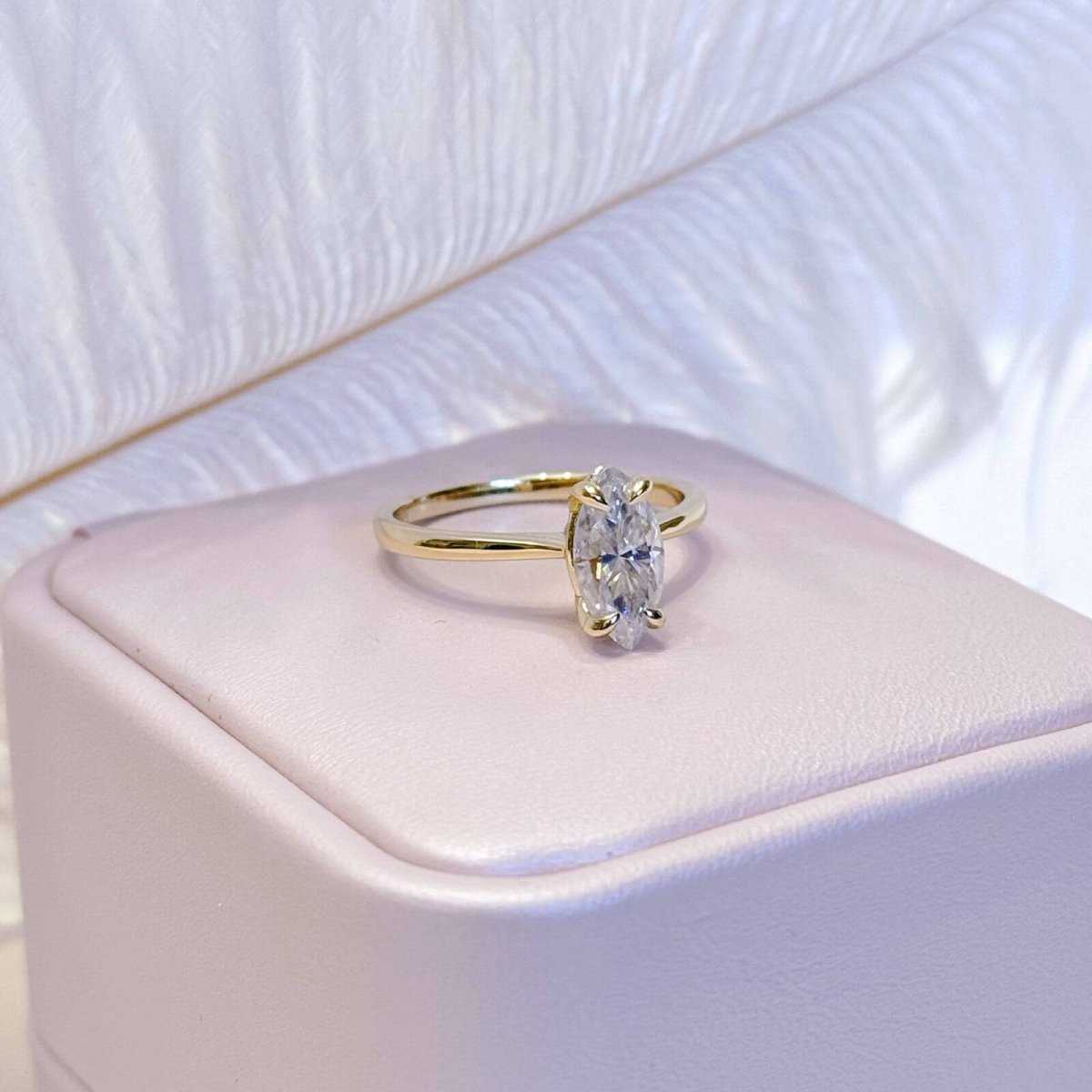 Anillo Marquesa 10k moisanita marquesa 1.0ct con certificado GRA - Imagen 9