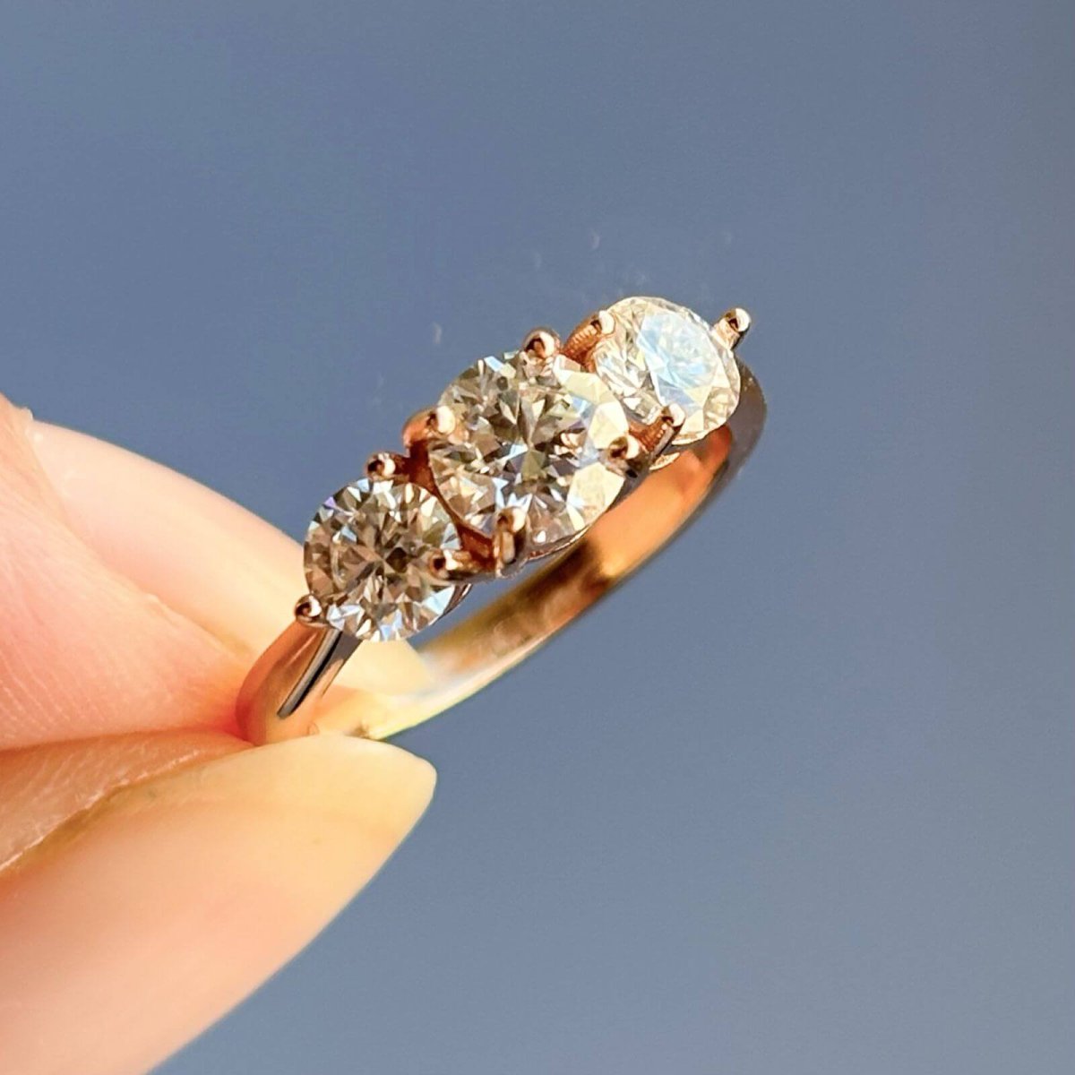 Anillo Triana 14k moisanita 1.4ct con certificado GRA - Imagen 7