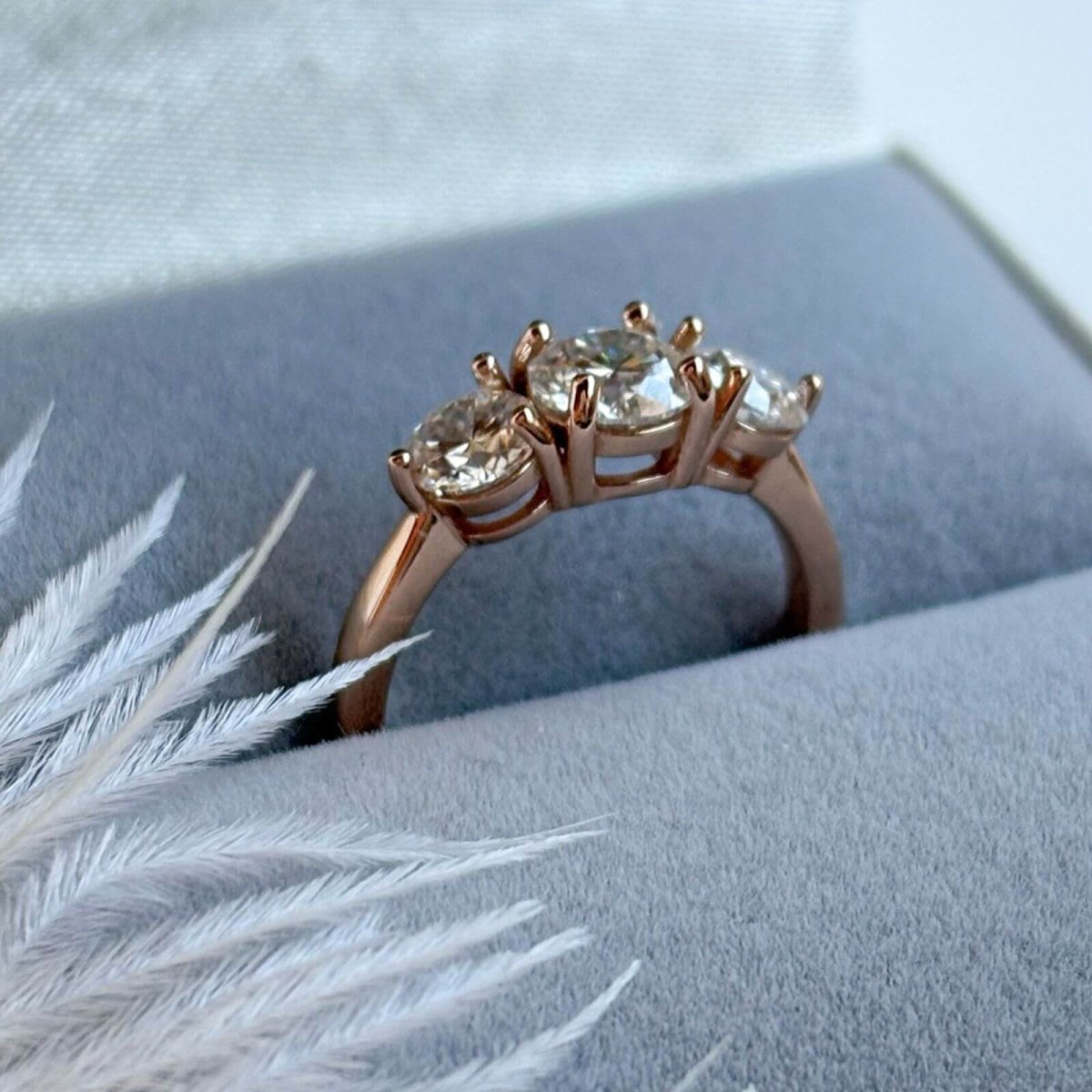 Anillo Triana 14k moisanita 1.4ct con certificado GRA - Imagen 9