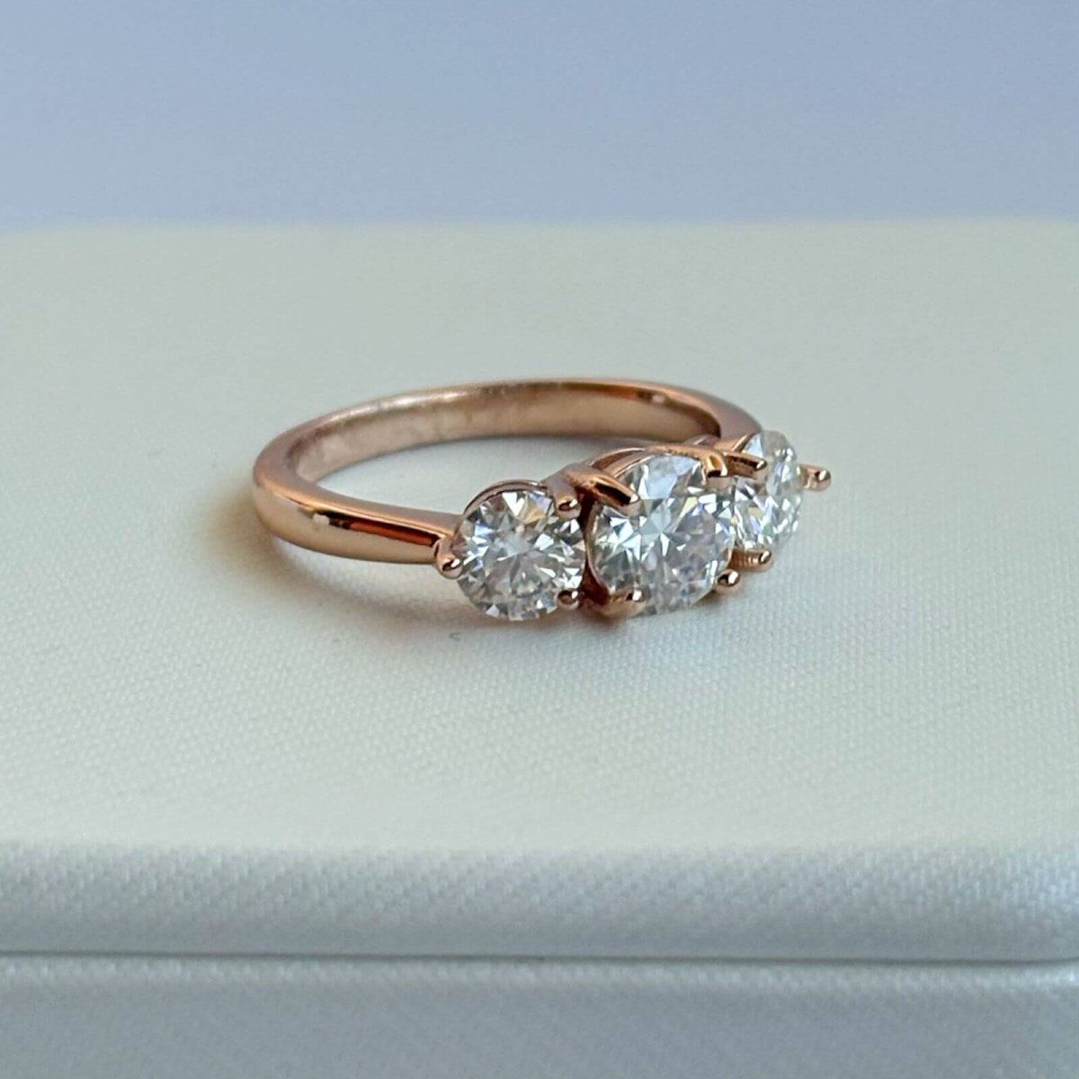 Anillo Triana 14k moisanita 1.4ct con certificado GRA - Imagen 5