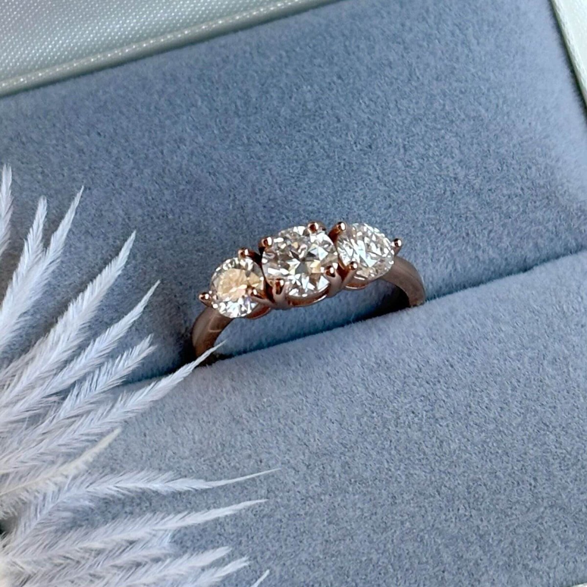 Anillo Triana 14k moisanita 1.4ct con certificado GRA - Imagen 8