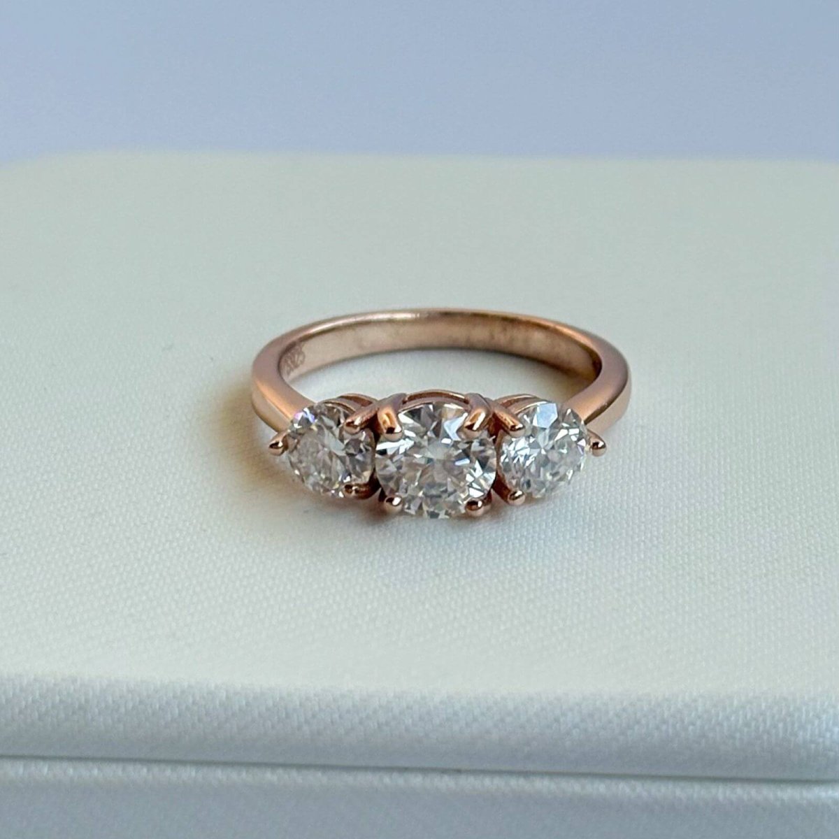 Anillo Triana 14k moisanita 1.4ct con certificado GRA - Imagen 4