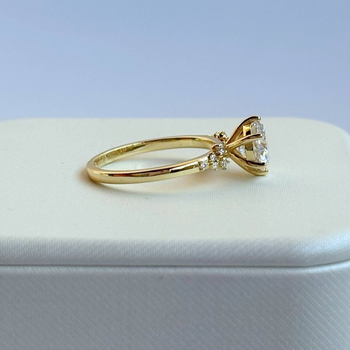 Anillo Dalia 10k moisanita 1.2ct con certificado GRA - Imagen 5
