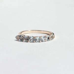 MEDIA CHURUMBELA EMMA TOPACIOS DE LA INDIA AZUL PASTEL 14K