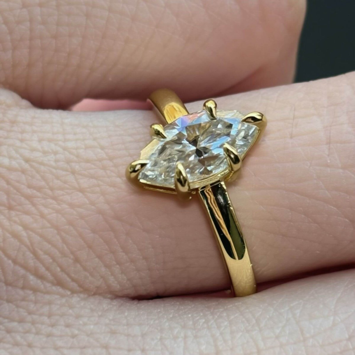 Anillo Vittoria Moisanita Marquesa 2.0CT Con Certificado GRA - Imagen 9