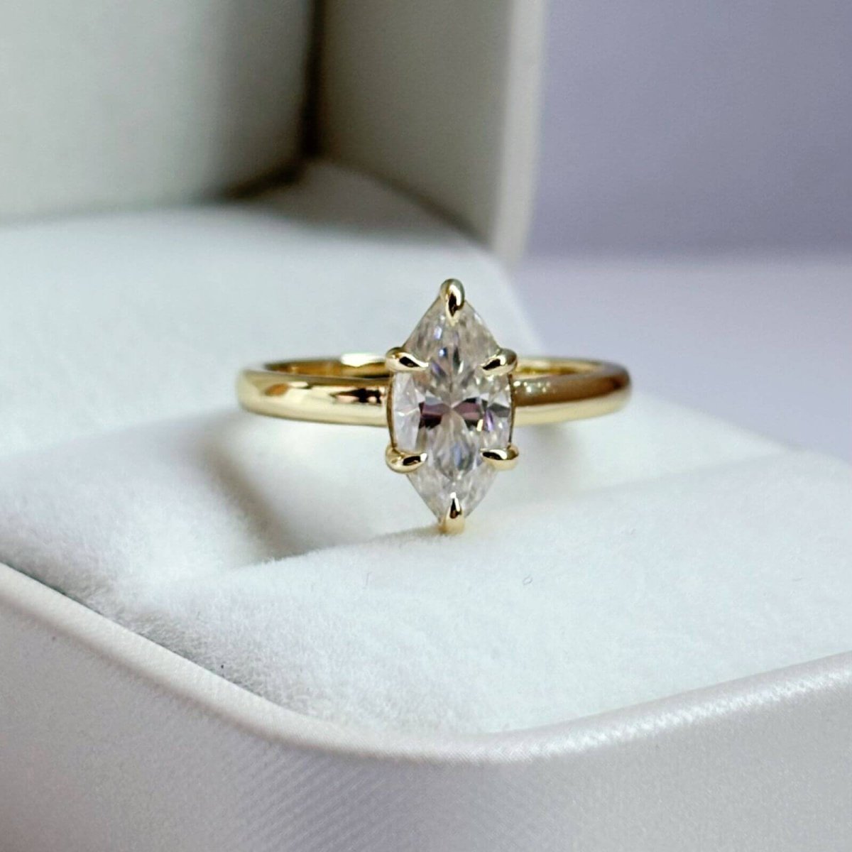 Anillo Vittoria Moisanita Marquesa 2.0CT Con Certificado GRA - Imagen 5