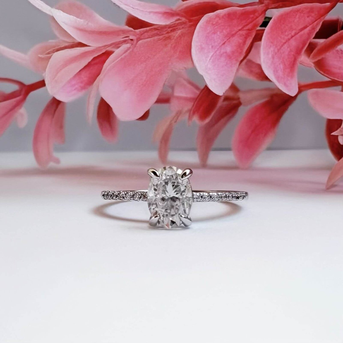 Anillo Promise Moisanita Oval 1.0ct Con Cerfificado GRA - Imagen 8
