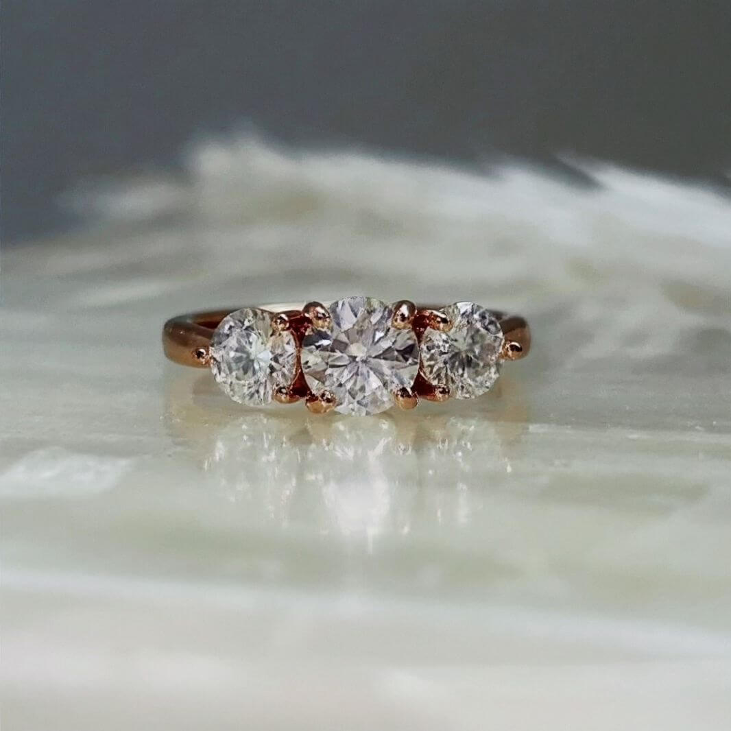 Anillo Triana 14k moisanita 1.4ct con certificado GRA - Imagen 3