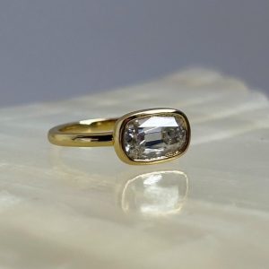 Anillo Zendaya 14K Moisanita OMC 2.0CT Con Certificado GRA