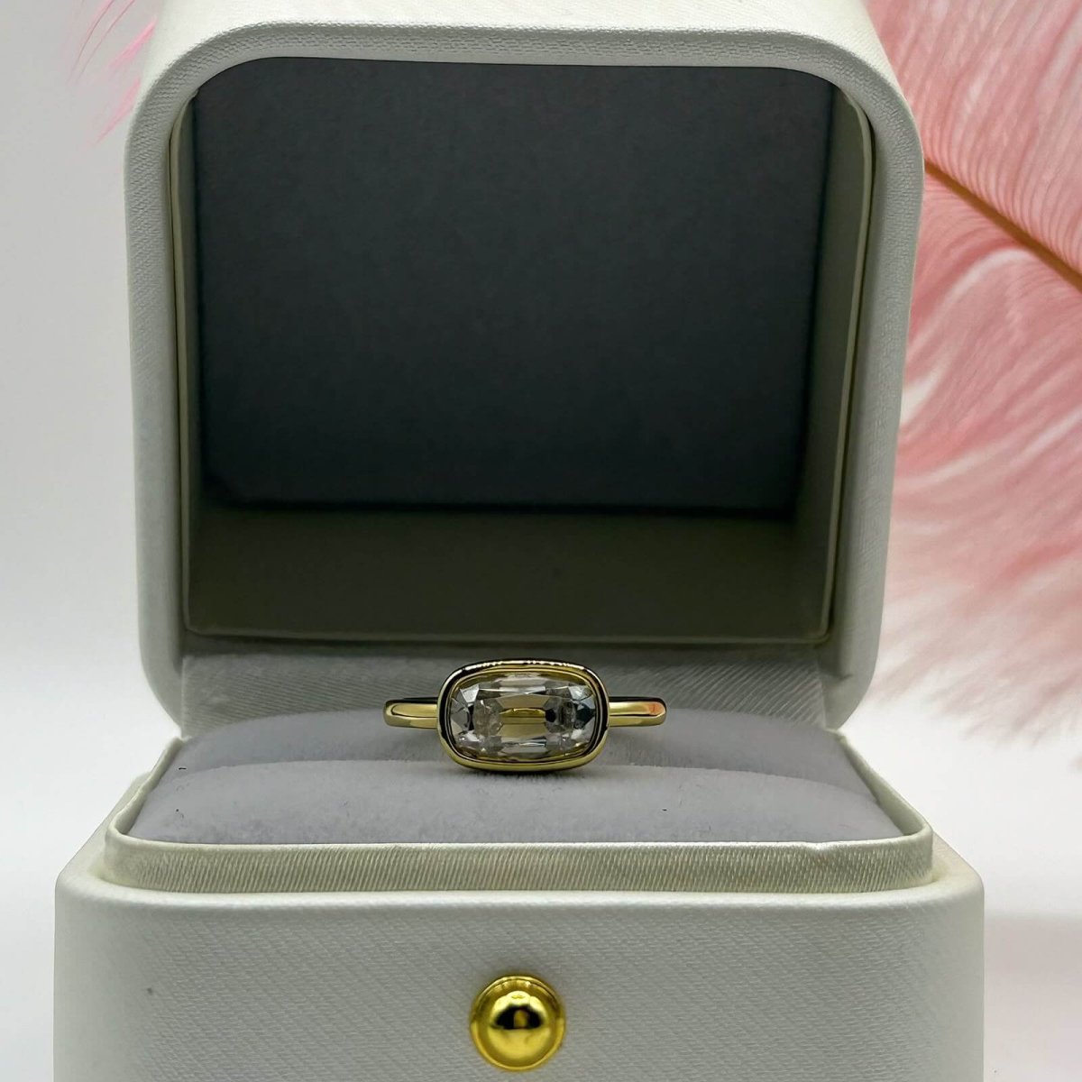 Anillo Zendaya 14K Moisanita OMC 2.0CT Con Certificado GRA - Imagen 4