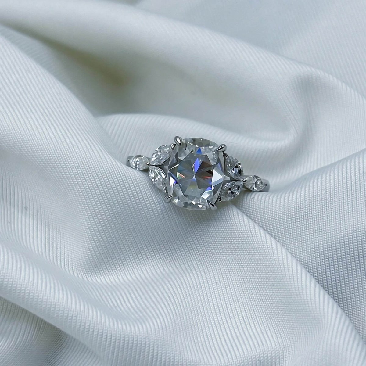 Anillo Rose 10K Moisanita RoseCut 2.0CT Con Certificado GRA - Imagen 3