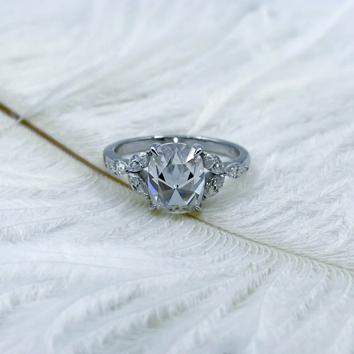 Anillo Rose 10K Moisanita RoseCut 2.0CT Con Certificado GRA - Imagen 4