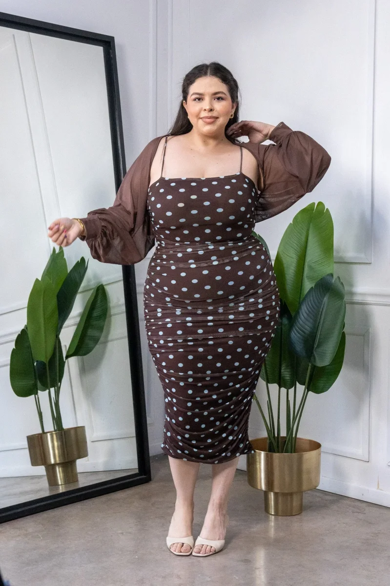 Bolero Curvy Mesh Manga Larga - Imagen 7