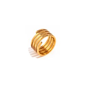 Anillo Espiral Dorado