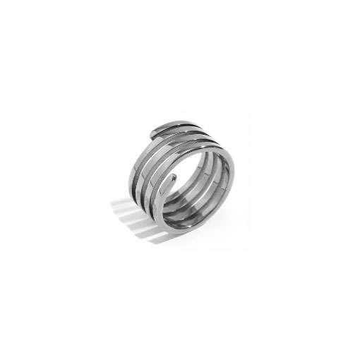 Anillo Espiral Plateado - Imagen 2