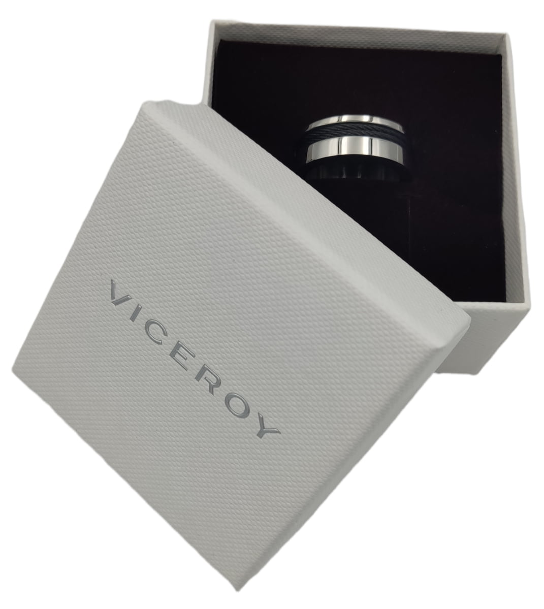 Anillo Viceroy hombre cable negro. - Imagen 4