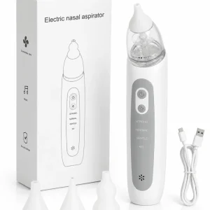 Aspirador Nasal Eléctrico para Bebé — Succión Suave Recargable USB, Recién Nacido a 3 Años