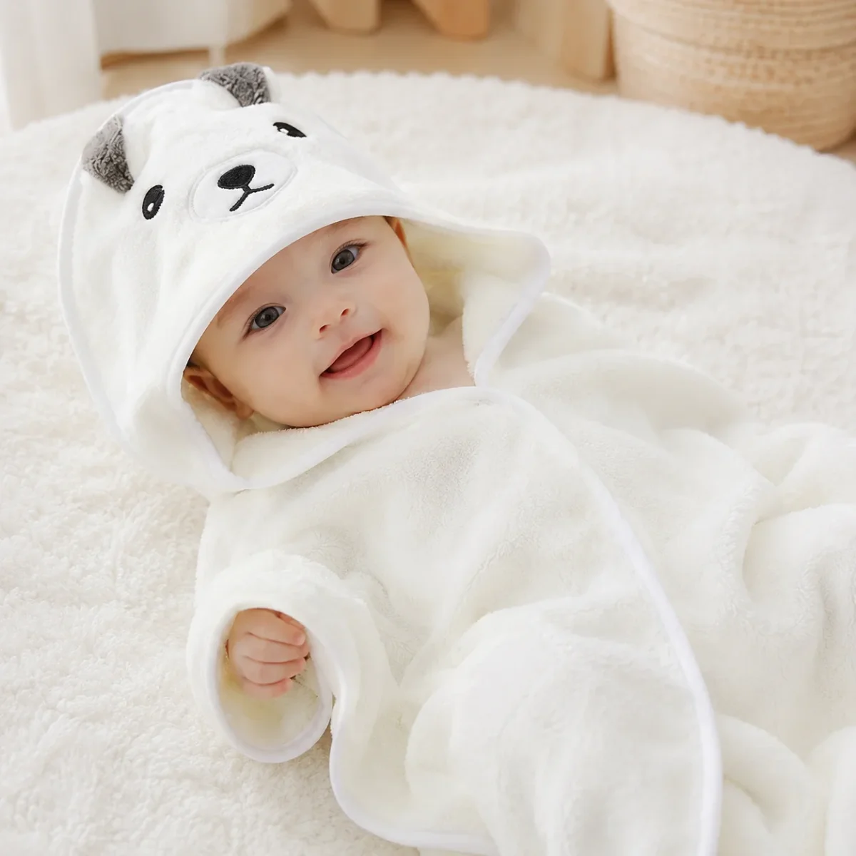 Toalla Poncho con Capucha para Bebé — Diseño Animal - Imagen 4