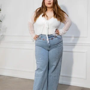 Blusa Curvy Encaje Blanca Femenina Delicada Romántica Elegante