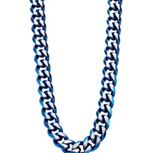 Cadena de acero azul