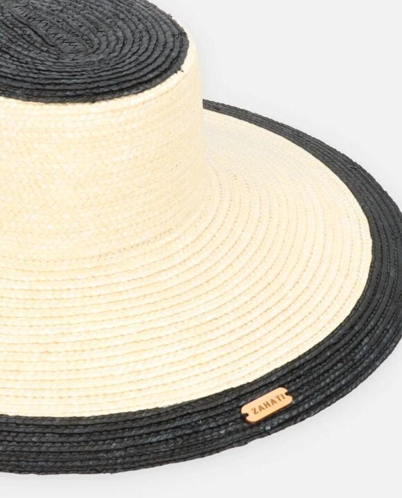 Sombrero canotier Aalto negro y blanco - Imagen 5