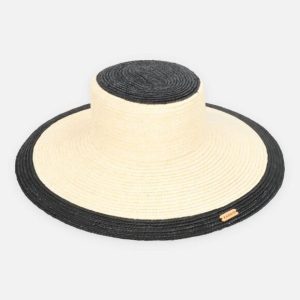 Sombrero canotier Aalto negro y blanco