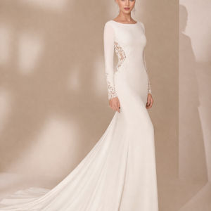 Vestido de novia corte sirena.