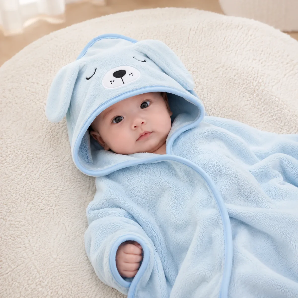 Toalla Poncho con Capucha para Bebé — Diseño Animal - Imagen 6