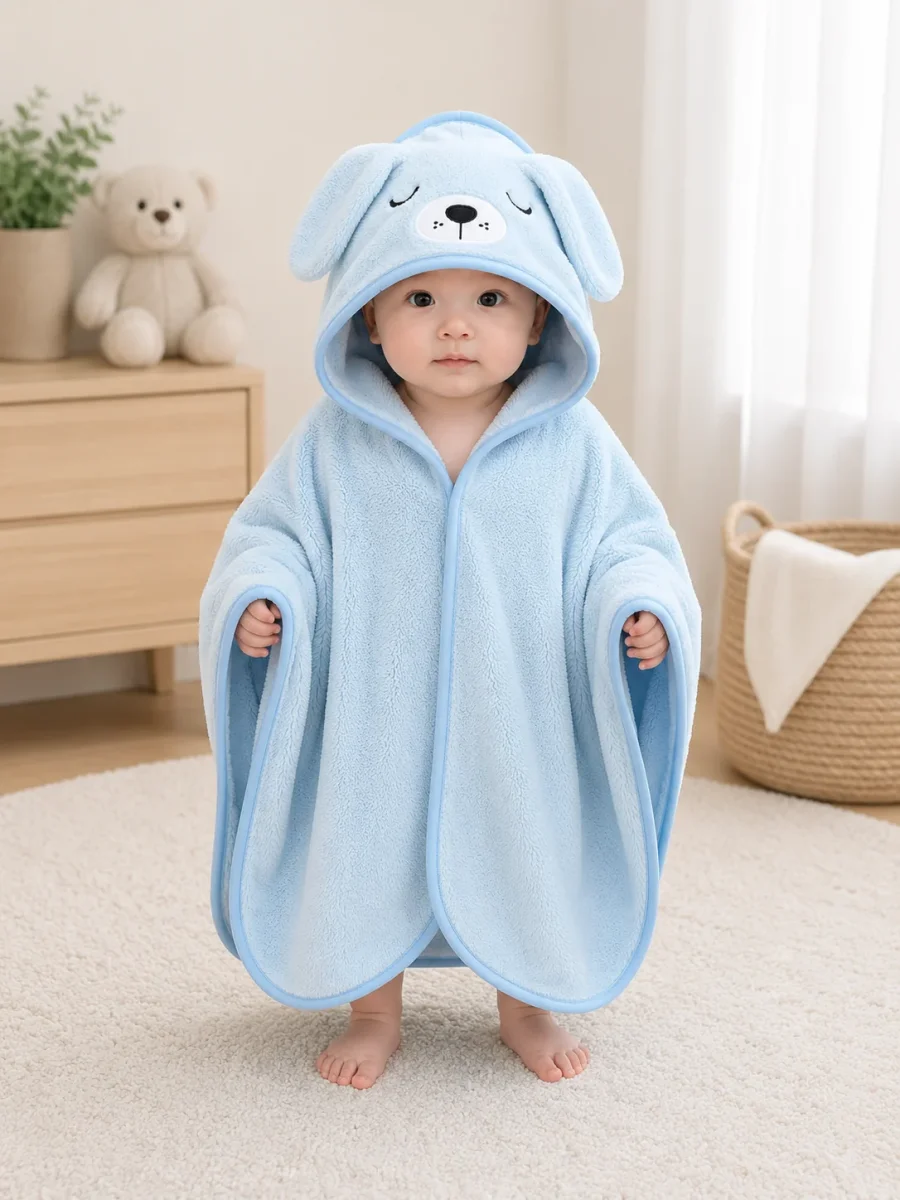 Toalla Poncho con Capucha para Bebé — Diseño Animal - Imagen 7