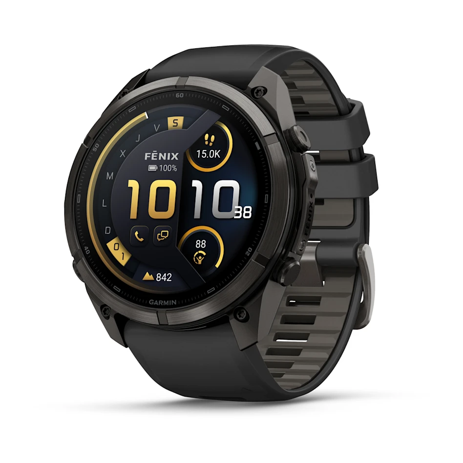 fēnix® 9 Pro – inReach®, 51mm Amoled Titanio con revestimiento de DLC gris carbón con correa de silicona en negro, nº ref: 010-04337-11