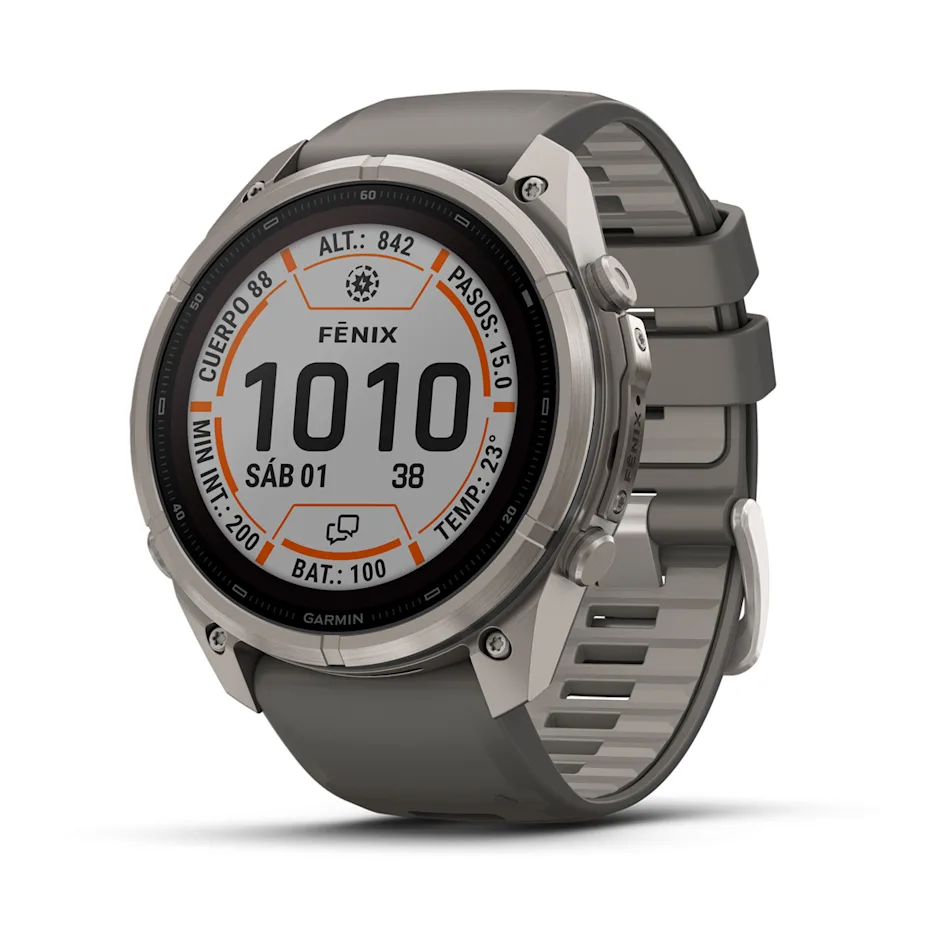 fēnix® 9 Pro – inReach®, Solar, 51mm Titanio con correa de silicona en gris, nº ref: 010-04339-01