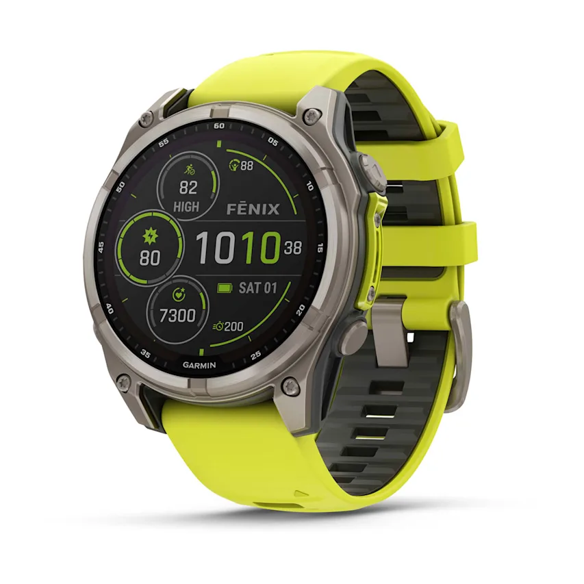 fēnix® 8 – 47 mm, Solar, Sapphire Sapphire, Titanio con correa de silicona amarilla nº ref: 010-02906-21 - Imagen 2