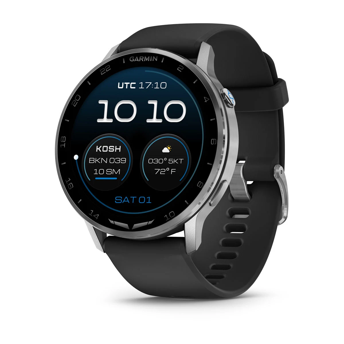 D2™ Air X15 Silver with Black Silicone Band, Nº Ref: 010-03014-50 - Imagen 2