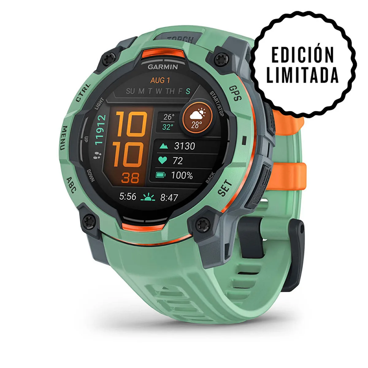 Instinct 3 – 45 mm, AMOLED Verde con correa verde Ref: 010-02936-01