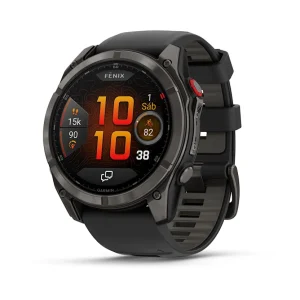 fēnix® 8 Pro – 51 mm, AMOLED Sapphire, Titanio con revestimiento DLC, correa de silicona negra Ref: 010-03199-01