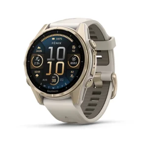 fēnix® 8 – 43 mm, AMOLED Sapphire, Dorado con correa de silicona Beige nº ref: 010-02903-11