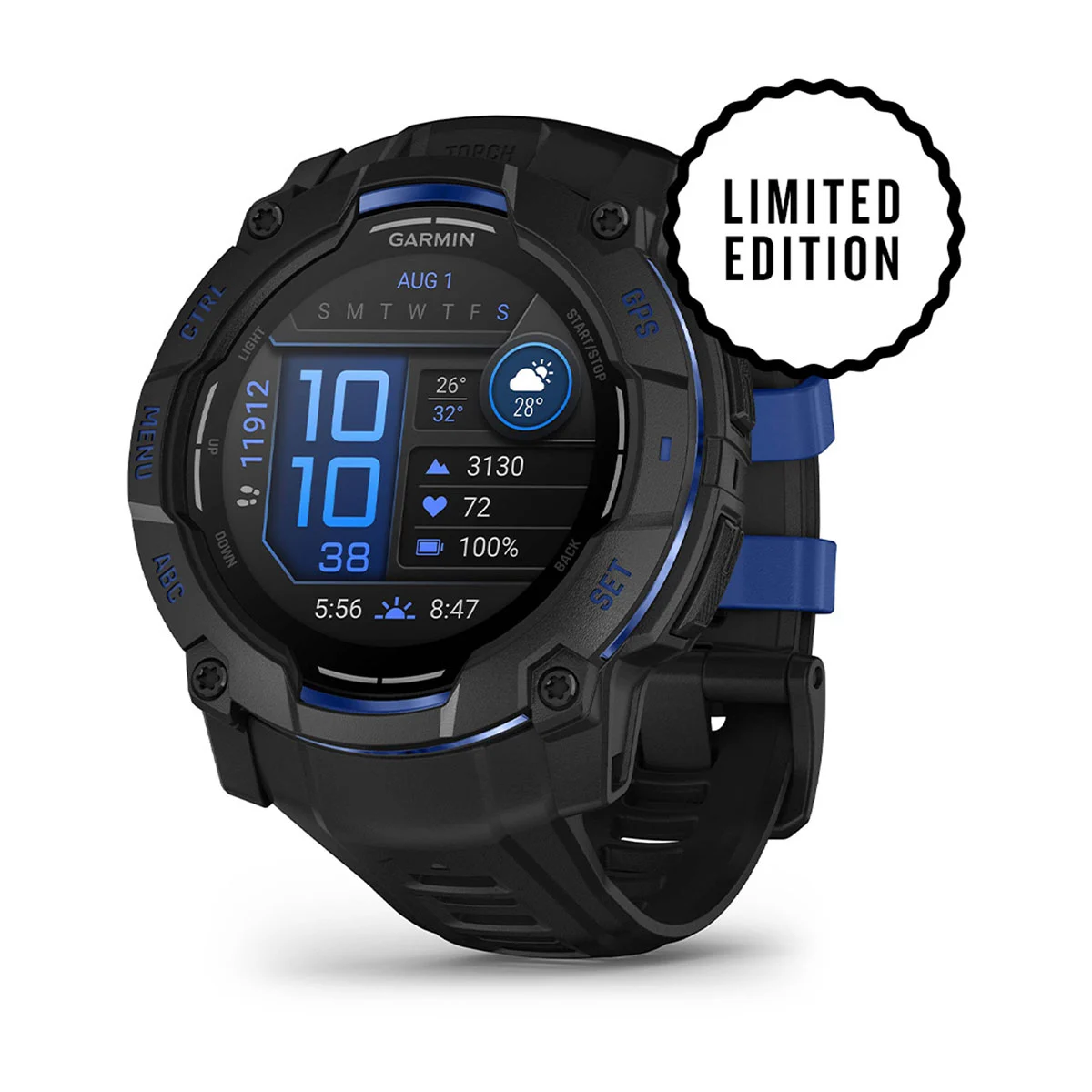 Instinct® 3 – 50 mm, AMOLED Negro con correa negra Supernova, Nº Ref: 010-03020-03