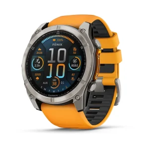 fēnix® 8 – 51 mm, AMOLED Sapphire, Titanio con correa de silicona naranja nº ref: 010-02905-11