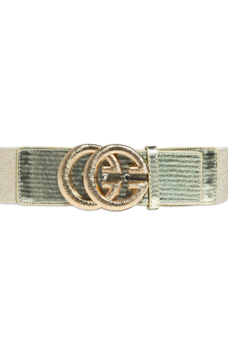 Cinto elastico GG textura dorado - Imagen 2