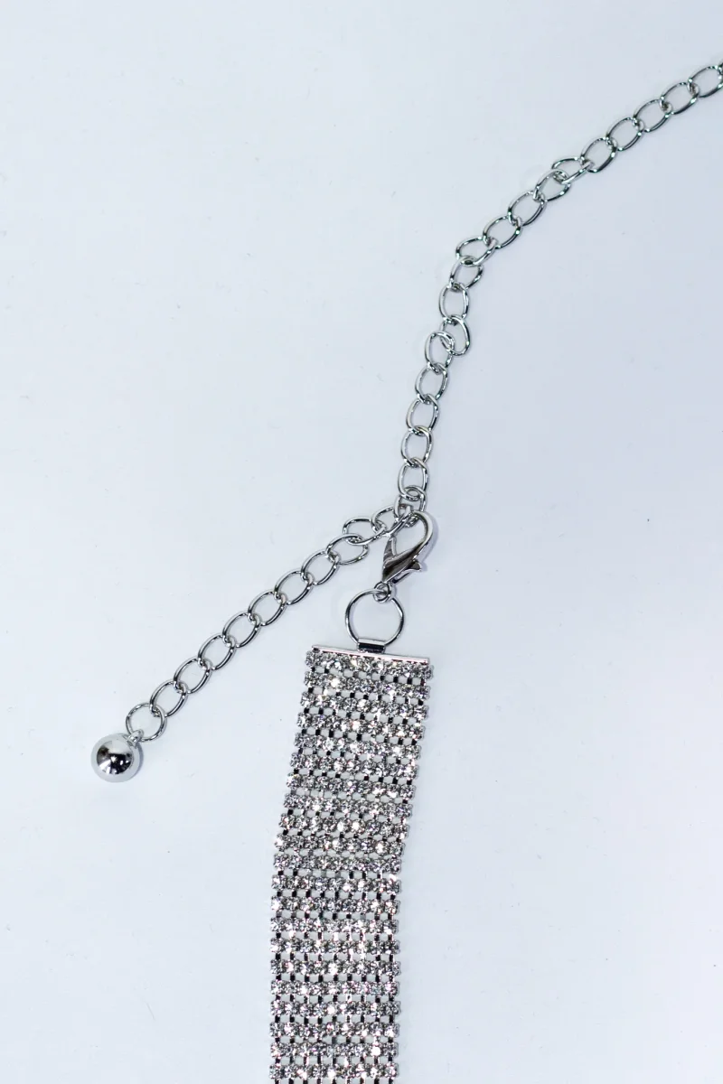 Cinto Curvy de Red con Piedras Plata Ajuste Perfecto - Imagen 3