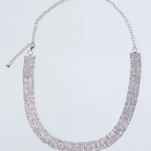 Cinto Curvy de Red con Piedras Plata Ajuste Perfecto
