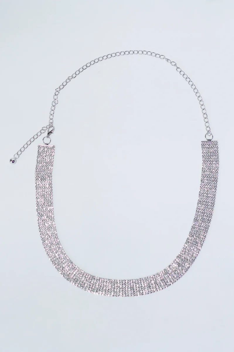 Cinto Curvy de Red con Piedras Plata Ajuste Perfecto - Imagen 2