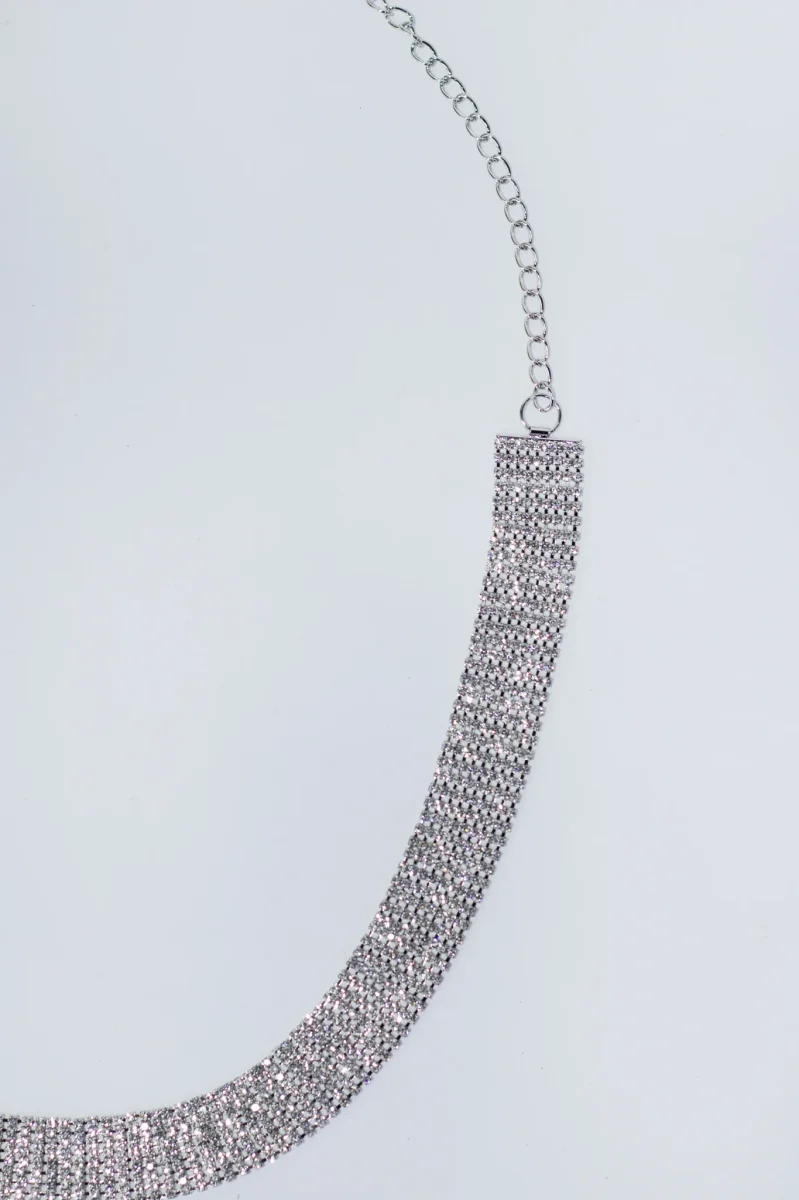 Cinto Curvy de Red con Piedras Plata Ajuste Perfecto - Imagen 4